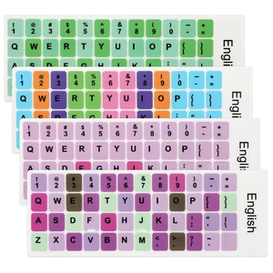 4PCS English Keyboard Replacement Letter Stickers Universal Keyboard Sticker Matte English Keyboard Alphabet Sticker with Color Background and Black Lettering for PC Computer Laptop Desktop-English 4PCS English Keyboard Replacement Letter Stickers Universal Keyboard Sticker Matte English Keyboard Alphabet Sticker with Color Background and Black Lettering for PC Computer Laptop Desktop-English