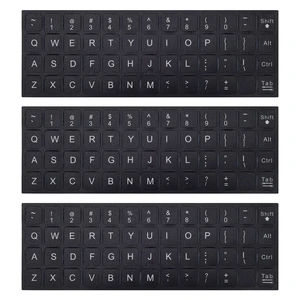 3PCS Universal English Keyboard Letter Stickers, Replacement English Keyboard Stickers with Black Background and White Lettering for PC Computer Laptop Desktop-English 3PCS Universal English Keyboard Letter Stickers, Replacement English Keyboard Stickers with Black Background and White Lettering for PC Computer Laptop Desktop-English