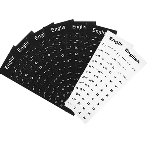 8-Pack English Keyboard Stickers English Letter Overlay Set for Standard Keyboards, 6 Black + 2 White Transparent Sticker Sheets for Laptop & Desktop 8-Pack English Keyboard Stickers English Letter Overlay Set for Standard Keyboards, 6 Black + 2 White Transparent Sticker Sheets for Laptop & Desktop