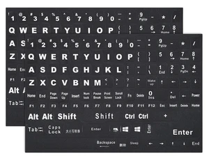 2PCS English Keyboard Stickers Replacement Letters Large Print | Full Size Big Letter Fonts QWERTY Keyboard Sticker Universal for PC Computer Laptop Desktop, Matte Keyboard Alphabet Stickers 2PCS English Keyboard Stickers Replacement Letters Large Print | Full Size Big Letter Fonts QWERTY Keyboard Sticker Universal for PC Computer Laptop Desktop, Matte Keyboard Alphabet Stickers