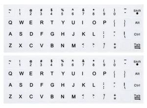 2PCS English Keyboard Stickers for Laptops Computer PC Desktop Keyboards | Universal Keyboard Replacement Letters English White Background with Black Lettering, Matte Keyboard Alphabet Stickers, White 2PCS English Keyboard Stickers for Laptops Computer PC Desktop Keyboards | Universal Keyboard Replacement Letters English White Background with Black Lettering, Matte Keyboard Alphabet Stickers, White