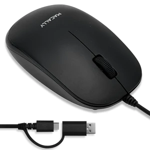 Wired Mouse for Mac and PC - Dual USB C + A Plug - Simple Ambidextrous 3 Button USB Mouse Wired with Scroll Wheel and 1200 DPI Optical Sensor - for Apple, MacBook, iMac, Laptop and PC - Black Wired Mouse for Mac and PC - Dual USB C + A Plug - Simple Ambidextrous 3 Button USB Mouse Wired with Scroll Wheel and 1200 DPI Optical Sensor - for Apple, MacBook, iMac, Laptop and PC - Black