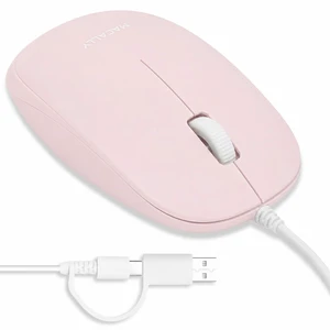 Wired Mouse for Mac and PC - Dual USB C + A Plug - Simple Ambidextrous 3 Button USB Mouse Wired with Scroll Wheel and 1200 DPI Optical Sensor - for Apple, MacBook, iMac, Laptop and PC - Pink Wired Mouse for Mac and PC - Dual USB C + A Plug - Simple Ambidextrous 3 Button USB Mouse Wired with Scroll Wheel and 1200 DPI Optical Sensor - for Apple, MacBook, iMac, Laptop and PC - Pink