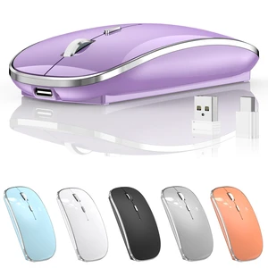 Wireless Mouse, USB-C & USB-A Dual Receiver, Rechargeable (Purple) | Plug & Play Silent Click Slim Portable Mouse, 3 Adjustable DPI, Compatible with PC, Laptop & Mac, Ideal for Work & Travel Wireless Mouse, USB-C & USB-A Dual Receiver, Rechargeable (Purple) | Plug & Play Silent Click Slim Portable Mouse, 3 Adjustable DPI, Compatible with PC, Laptop & Mac, Ideal for Work & Travel
