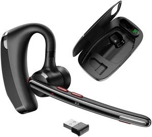 Bluetooth Headset V5.3, Wireless Headset with Dual Noise-Canceling Microphones, Portable Charging Case, 300H Standby Time, Hands Free Headphones for Computer/Cell Phones, Trucker/Home/Office/Work Bluetooth Headset V5.3, Wireless Headset with Dual Noise-Canceling Microphones, Portable Charging Case, 300H Standby Time, Hands Free Headphones for Computer/Cell Phones, Trucker/Home/Office/Work