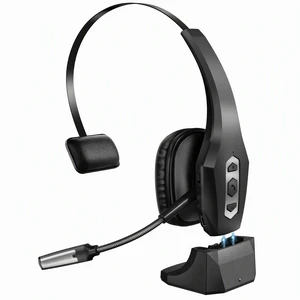 Trucker Bluetooth Headset with MFB Wireless Headset with Mic for Work | Noise Cancelling Mic Charging Base Mute Button for Computer Office Phone Work from Home Trucker Trucker Bluetooth Headset with MFB Wireless Headset with Mic for Work | Noise Cancelling Mic Charging Base Mute Button for Computer Office Phone Work from Home Trucker