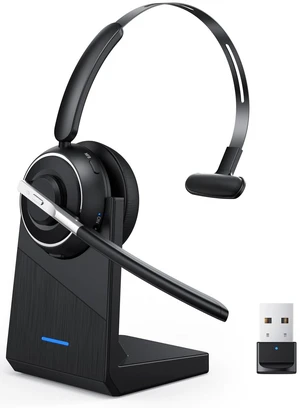 Wireless Headset with Mic for Work Bluetooth Headset with Microphone for PC | Noise Cancelling Mic USB Dongle Charging Base Mute Button for Computer Office Call Center Phone Remote Work Wireless Headset with Mic for Work Bluetooth Headset with Microphone for PC | Noise Cancelling Mic USB Dongle Charging Base Mute Button for Computer Office Call Center Phone Remote Work