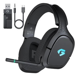 2.4GHz Wireless Gaming Headsets for PS5, PC, Switch, 30H Battery | Bluetooth 5.4 Gaming Headphones, Noise Canceling Mic, 20ms Low Latency Connection, 3D Immersive Surround Sound 2.4GHz Wireless Gaming Headsets for PS5, PC, Switch, 30H Battery | Bluetooth 5.4 Gaming Headphones, Noise Canceling Mic, 20ms Low Latency Connection, 3D Immersive Surround Sound
