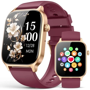 Smart Watches for Women Men, Fitness Tracker Watch with 110 Sports Modes, Step Counter/Sleep Monitor/Pedometer, IP68 Waterproof, Bluetooth Call & Music Control Smartwatch for iPhone/Android,Wine Red Smart Watches for Women Men, Fitness Tracker Watch with 110 Sports Modes, Step Counter/Sleep Monitor/Pedometer, IP68 Waterproof, Bluetooth Call & Music Control Smartwatch for iPhone/Android,Wine Red