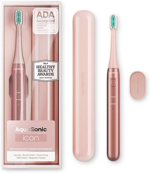Icon Micro-Vibrating Manual Toothbrush - ADA-Accepted - Blush | Gentle Soft Bristle Toothbrush, Rechargeable, 2 Brushing Modes, Smart Timer, 30+ Day Battery, Travel Case, Magnetic Holder Icon Micro-Vibrating Manual Toothbrush - ADA-Accepted - Blush | Gentle Soft Bristle Toothbrush, Rechargeable, 2 Brushing Modes, Smart Timer, 30+ Day Battery, Travel Case, Magnetic Holder