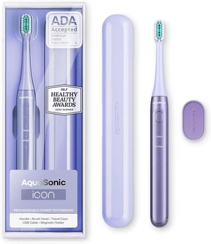 Icon Micro-Vibrating Manual Toothbrush - ADA-Accepted - Lilac | Gentle Soft Bristle Toothbrush, Rechargeable, 2 Brushing Modes, Smart Timer, 30+ Day Battery, Travel Case, Magnetic Holder Icon Micro-Vibrating Manual Toothbrush - ADA-Accepted - Lilac | Gentle Soft Bristle Toothbrush, Rechargeable, 2 Brushing Modes, Smart Timer, 30+ Day Battery, Travel Case, Magnetic Holder