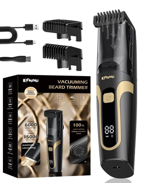 Vaccum Beard Trimmer for Men USB-C Rechargeable,Beard Trimmers with 2 Comb | Electric Mustache Trimmer,1-20mm Adjustable Dial,LED Display,Waterproof,for Face, Stubble,Travel Use, Easy to Clea Vaccum Beard Trimmer for Men USB-C Rechargeable,Beard Trimmers with 2 Comb | Electric Mustache Trimmer,1-20mm Adjustable Dial,LED Display,Waterproof,for Face, Stubble,Travel Use, Easy to Clea
