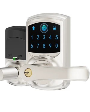 Fingerprint Smart Keyless Keypad Door Lock with Handle Biometrics Deadbolts 20 User Codes 50 Fingerprints Vacation & Passage Mode One-Time Code 2 Keys Auto-lock 2-99s Anti-peep Fits U.S. Standard Door Fingerprint Smart Keyless Keypad Door Lock with Handle Biometrics Deadbolts 20 User Codes 50 Fingerprints Vacation & Passage Mode One-Time Code 2 Keys Auto-lock 2-99s Anti-peep Fits U.S. Standard Door