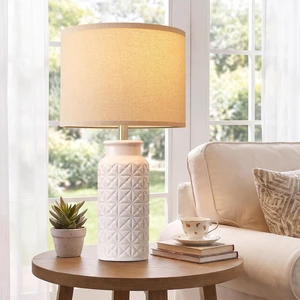 22.6" Ceramic Bedside Table Lamp for Bedroom Nightstands, Modern Decor | Single Table Lamp for Living Room, Nightstand Lamp, End Table, Farmhouse 22.6" Ceramic Bedside Table Lamp for Bedroom Nightstands, Modern Decor | Single Table Lamp for Living Room, Nightstand Lamp, End Table, Farmhouse