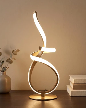 Modern Spiral Table Lamp, 3D LED Touch Control Cool Desk Lamp | 3 Color Temperatures, 3000K6000K Dimmable Nightstand Light, Aluminum Art Sculpture Lamp for Bedroom, Living Room, Office Modern Spiral Table Lamp, 3D LED Touch Control Cool Desk Lamp | 3 Color Temperatures, 3000K6000K Dimmable Nightstand Light, Aluminum Art Sculpture Lamp for Bedroom, Living Room, Office