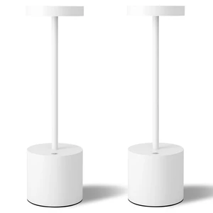 LED Cordless Table Lamps Set of 2, 5000mAh Rechargeable Table Light | Portable Outdoor Table Lamp, 3 Color Stepless Dimming Battery Powered Lamp for Dinner/Patio/Restaurant/Bedroom (White) LED Cordless Table Lamps Set of 2, 5000mAh Rechargeable Table Light | Portable Outdoor Table Lamp, 3 Color Stepless Dimming Battery Powered Lamp for Dinner/Patio/Restaurant/Bedroom (White)