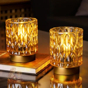 Battery Operated Table Lamp Timer, Small Cordless Lamps Decorative, 2 Amber | Mini Crystal Lamp for Area No Plug, LED Battery Powered Lamps Wireless Battery Operated Table Lamp Timer, Small Cordless Lamps Decorative, 2 Amber | Mini Crystal Lamp for Area No Plug, LED Battery Powered Lamps Wireless