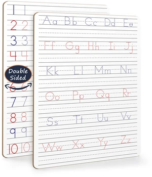 Alphabet Tracing Whiteboard, Dry Erase Lapboard 9x12 | Double Sided, Dotted Guided Letters and Numbers, Reusable Easy Clean Crisp Surface, Homeschool & Classroom Ready Ages 3 to 5 Alphabet Tracing Whiteboard, Dry Erase Lapboard 9x12 | Double Sided, Dotted Guided Letters and Numbers, Reusable Easy Clean Crisp Surface, Homeschool & Classroom Ready Ages 3 to 5