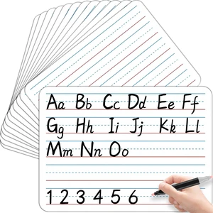 24pcs Double Sided Cardboard Lined Dry Erase Whiteboard Ruled Writing Paper Cardboard Handwriting Practice for Student Teacher Learning Tool Mini Portable Drawing Learning 12" x 9" 24pcs Double Sided Cardboard Lined Dry Erase Whiteboard Ruled Writing Paper Cardboard Handwriting Practice for Student Teacher Learning Tool Mini Portable Drawing Learning 12" x 9"