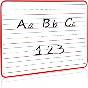 Magnetic Lined Dry Erase Whiteboard 9 x 12, Double Sided | Red Frame, Portable Handheld Lapboard for Handwriting, Crisp Surface Easy to Clean No Residuals, Classroom, Homeschool Magnetic Lined Dry Erase Whiteboard 9 x 12, Double Sided | Red Frame, Portable Handheld Lapboard for Handwriting, Crisp Surface Easy to Clean No Residuals, Classroom, Homeschool