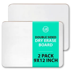 Small Dry Erase Board 9x12 Mini White Board for Kids 2 PK Double Sided | Includes 2 Blank Whiteboards Featuring Safe Rounded Edges Ideal for Classroom, Homeschooling, Office Small Dry Erase Board 9x12 Mini White Board for Kids 2 PK Double Sided | Includes 2 Blank Whiteboards Featuring Safe Rounded Edges Ideal for Classroom, Homeschooling, Office