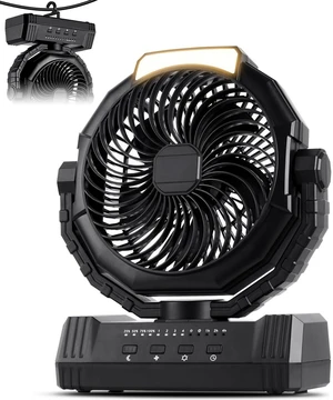 Portable Camping Fan, 20000mAh Battery Operated Tent Fan with Light | Up to 60H Run Time, Hanging Hook, LED Lighting & Strong Air Flow, Compact Cordless Fan for Tent, Golf Cart, Beach, RV Portable Camping Fan, 20000mAh Battery Operated Tent Fan with Light | Up to 60H Run Time, Hanging Hook, LED Lighting & Strong Air Flow, Compact Cordless Fan for Tent, Golf Cart, Beach, RV