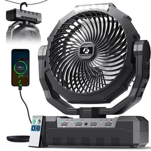 3-in-1 Camping Fan - Portable Fans Rechargeable - 24000mAh Battery Powered Fan with Light for Indoor, Outdoor, Tent, Travel, Fishing, Jobsite, Gifts for Men Dad Him - Black 3-in-1 Camping Fan - Portable Fans Rechargeable - 24000mAh Battery Powered Fan with Light for Indoor, Outdoor, Tent, Travel, Fishing, Jobsite, Gifts for Men Dad Him - Black