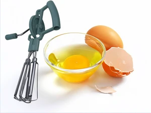 Manual Rotary Egg Beater | Double Head Whisk | Hand Crank Whipper for Eggs, Cream and Batter Manual Rotary Egg Beater | Double Head Whisk | Hand Crank Whipper for Eggs, Cream and Batter