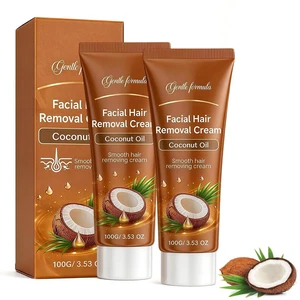 Facial Hair Removal Cream for Women, 2PCS | Coconut Oil Based, Gentle Hair Remover, Plant Extract, All Skin Types Facial Hair Removal Cream for Women, 2PCS | Coconut Oil Based, Gentle Hair Remover, Plant Extract, All Skin Types