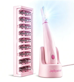 Dermaplane Razor for Women Face, Sonic Dermaplaning Tool for Smooth Skin | with LED Light & 3 Speeds, Rechargeable, 8 Refill Blades & 2 Exfoliating Heads-Removing Peach Fuzz, Facial Hair and Dead Skin Dermaplane Razor for Women Face, Sonic Dermaplaning Tool for Smooth Skin | with LED Light & 3 Speeds, Rechargeable, 8 Refill Blades & 2 Exfoliating Heads-Removing Peach Fuzz, Facial Hair and Dead Skin