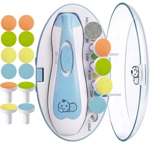 Upgraded 21 in 1 Baby Nail Trimmer with Labeled Case, 12 Extra Replacement Pads, Safe Electric Baby Nail File Kit for Newborns & Toddlers, Whisper Quiet Nail Clipper with LED Light (Blue) Upgraded 21 in 1 Baby Nail Trimmer with Labeled Case, 12 Extra Replacement Pads, Safe Electric Baby Nail File Kit for Newborns & Toddlers, Whisper Quiet Nail Clipper with LED Light (Blue)