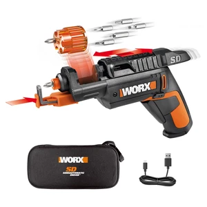 Cordless Screwdriver, 4V 6-Bit Set with Screw Holder, WX255L.5 | Rapid-Reload Cartridge for Fast Changes, One-Handed Screw Holder, Rechargeable Battery, LED Light and USB Type-C Charger Cordless Screwdriver, 4V 6-Bit Set with Screw Holder, WX255L.5 | Rapid-Reload Cartridge for Fast Changes, One-Handed Screw Holder, Rechargeable Battery, LED Light and USB Type-C Charger