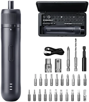 26-Piece Upgraded Cordless Electric Screwdriver Set | 3-Gear Torque (2/3/5Nm), 8Nm Manual Mode, Auto-Stop, 2000mAh Power Driver, 360° LED Light, for Electronics, Home Repair 26-Piece Upgraded Cordless Electric Screwdriver Set | 3-Gear Torque (2/3/5Nm), 8Nm Manual Mode, Auto-Stop, 2000mAh Power Driver, 360° LED Light, for Electronics, Home Repair