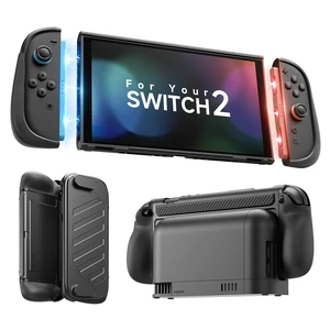 Dockable Switch 2 Protective Case with Front Cover - Everyday Case | Drop Protection, Easy Dock Insertion, Extra Adjustable Stand, Non-Slip Ergonomic Grip, 8-Card Storage, L/R Button Protection Dockable Switch 2 Protective Case with Front Cover - Everyday Case | Drop Protection, Easy Dock Insertion, Extra Adjustable Stand, Non-Slip Ergonomic Grip, 8-Card Storage, L/R Button Protection