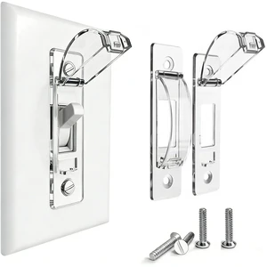 2 Pack Toggle Light Switch Cover Guard Child Proof Wall Light Switch Lock Protects Your Lights from being Accidentally Turned On or Off by Children and Adults, Clear 2 Pack Toggle Light Switch Cover Guard Child Proof Wall Light Switch Lock Protects Your Lights from being Accidentally Turned On or Off by Children and Adults, Clear