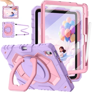 Kid-Friendly Case for iPad (A16) 11th Gen 11-inch, iPad 10th Gen | for iPad 10th Generation 10.9", Rotating Stand, Heavy Duty Shockproof Cover with Screen Protector & Shoulder Strap, Purple Kid-Friendly Case for iPad (A16) 11th Gen 11-inch, iPad 10th Gen | for iPad 10th Generation 10.9", Rotating Stand, Heavy Duty Shockproof Cover with Screen Protector & Shoulder Strap, Purple