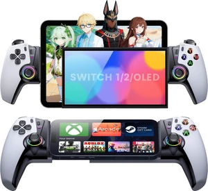 Mobile Gaming Controller with TMR Joysticks & Hall Triggers, No Drift Bluetooth Gamepad for iPhone (iOS)/Android/Switch 2/1/OLED - Wireless Controller for Xbox Cloud/Steam Link, RGB Light Mobile Gaming Controller with TMR Joysticks & Hall Triggers, No Drift Bluetooth Gamepad for iPhone (iOS)/Android/Switch 2/1/OLED - Wireless Controller for Xbox Cloud/Steam Link, RGB Light