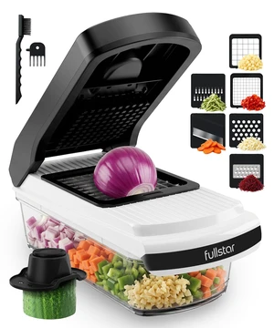 Pro Core Vegetable Chopper & Mandoline Slicer, 6-in-1 Kitchen Tool | Multi-Blade Veggie Slicer, 5-Cup Container Food Chopper, Julienne Grater Dicer, Dishwasher Safe Kitchen Gadgets & Essentials Pro Core Vegetable Chopper & Mandoline Slicer, 6-in-1 Kitchen Tool | Multi-Blade Veggie Slicer, 5-Cup Container Food Chopper, Julienne Grater Dicer, Dishwasher Safe Kitchen Gadgets & Essentials