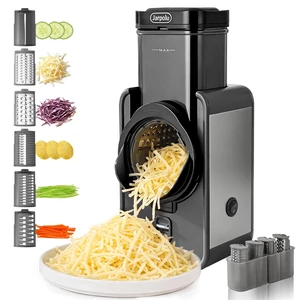 Electric Cheese Grater, 80W Electric Cheese Shredder | for Kitchen with 6 Interchangeable Blades, Salad Shooter for Cheese, Fruits and Vegetables Electric Cheese Grater, 80W Electric Cheese Shredder | for Kitchen with 6 Interchangeable Blades, Salad Shooter for Cheese, Fruits and Vegetables