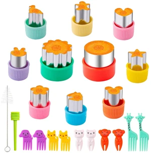 Fruit Cutters Shapes for Kids 22 Pcs | Mini Cookie Cutters Set, Stainless Steel & PP Plastic, Vegetable Cutter with Food Picks Fruit Cutters Shapes for Kids 22 Pcs | Mini Cookie Cutters Set, Stainless Steel & PP Plastic, Vegetable Cutter with Food Picks