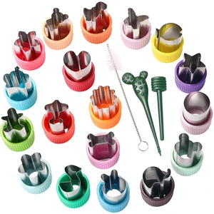 18 pcs Cookie Cutters Fruit Cutter Vegetable Cookie Stamps Mold 18 pcs Cookie Cutters Fruit Cutter Vegetable Cookie Stamps Mold