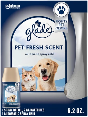 Automatic Spray Refill Starter Kit, Pet Fresh Scent, Scented Air Freshener for Home and Bathroom, 6.2 Oz, 1 Holder + 1 Refill Automatic Spray Refill Starter Kit, Pet Fresh Scent, Scented Air Freshener for Home and Bathroom, 6.2 Oz, 1 Holder + 1 Refill