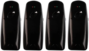 Automatic Air Freshener Spray Dispenser (4-Pack) Wall Mounted or Free Standing, Commercial and Home Use, Multiple Time Scent/Mist Release Settings for Room/Bathroom Sprayer (Black) Automatic Air Freshener Spray Dispenser (4-Pack) Wall Mounted or Free Standing, Commercial and Home Use, Multiple Time Scent/Mist Release Settings for Room/Bathroom Sprayer (Black)
