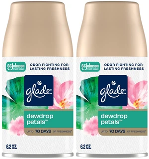 Automatic Spray Refill Air Freshener, Dewdrop Petals, 2 Count | 6.2 oz Each, Home and Bathroom Use, Fits Glade Automatic Spray Holder, Adjustable Timed Fragrance Release, Odor Fighting Automatic Spray Refill Air Freshener, Dewdrop Petals, 2 Count | 6.2 oz Each, Home and Bathroom Use, Fits Glade Automatic Spray Holder, Adjustable Timed Fragrance Release, Odor Fighting