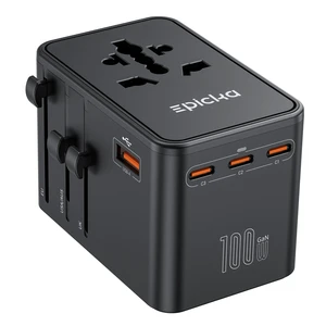 70W GaN PD Universal Travel Adapter, 3USB-C/2USB-A | International Power Adapter for EU/US/UK/AU, PD Fast Charging for Multi-Device Travel, TA-105 Pro, Black 70W GaN PD Universal Travel Adapter, 3USB-C/2USB-A | International Power Adapter for EU/US/UK/AU, PD Fast Charging for Multi-Device Travel, TA-105 Pro, Black