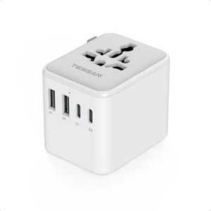 Universal Travel Adapter, International Power Adapter | 2 USB C 2 USB A Ports, Travel Plug Adaptor Worldwide for US to Europe UK Italy Ireland Australia France Germany, Type C G A I Universal Travel Adapter, International Power Adapter | 2 USB C 2 USB A Ports, Travel Plug Adaptor Worldwide for US to Europe UK Italy Ireland Australia France Germany, Type C G A I