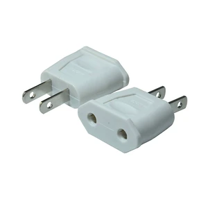 Power Plug Converter Travel Adapter, White, 2pcs | AC Wall Plug, Home Use, Electrical Socket Power Plug Converter Travel Adapter, White, 2pcs | AC Wall Plug, Home Use, Electrical Socket