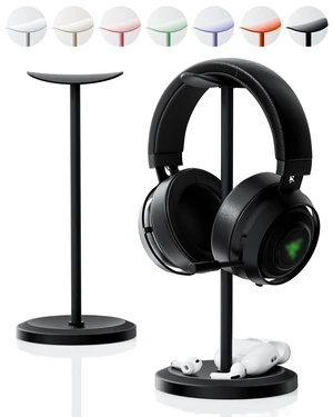 Headphone Stand, Desktop Headset Holder, Black | Earphone Stand, Gaming Headphone Hanger, Enlarged Headrest Heavy Base, Office Desk Accessories for All Headphones Size Headphone Stand, Desktop Headset Holder, Black | Earphone Stand, Gaming Headphone Hanger, Enlarged Headrest Heavy Base, Office Desk Accessories for All Headphones Size
