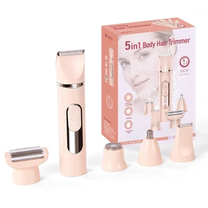 5-in-1 Bikini Trimmer for Women, Cordless Electric Razor Face & Body | Rechargeable Lady Shaver with Ceramic Blade, IPX7 Waterproof, Wet & Dry Use for Precise, Gentle Bikini & Body Trimming 5-in-1 Bikini Trimmer for Women, Cordless Electric Razor Face & Body | Rechargeable Lady Shaver with Ceramic Blade, IPX7 Waterproof, Wet & Dry Use for Precise, Gentle Bikini & Body Trimming