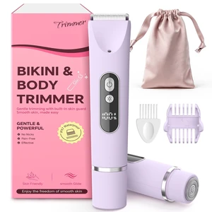 Bikini Trimmer for Women,Smooth Electric Razor for Sensitive Skin, IPX7 Waterproof Wet & Dry Cordless Body Shaver & Grooming Set for Bikini Area, Pubic Hair, Face, Underarms & Legs(Purple) Bikini Trimmer for Women,Smooth Electric Razor for Sensitive Skin, IPX7 Waterproof Wet & Dry Cordless Body Shaver & Grooming Set for Bikini Area, Pubic Hair, Face, Underarms & Legs(Purple)